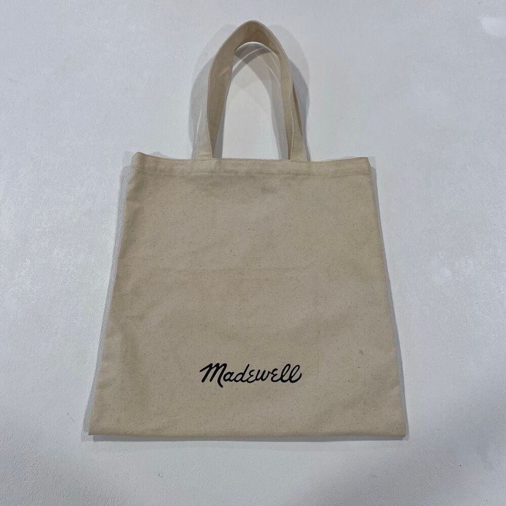 Madewell Canvas Tote Bag Cream Logo Reusable Shopping Bag